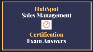HubSpot Sales Management exam